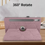 For Lenovo Tab P11 Pro 2nd / Xiaoxin Pad 11 Pro Tree Life Embossed Rotation Leather Tablet Case(Rose Gold)