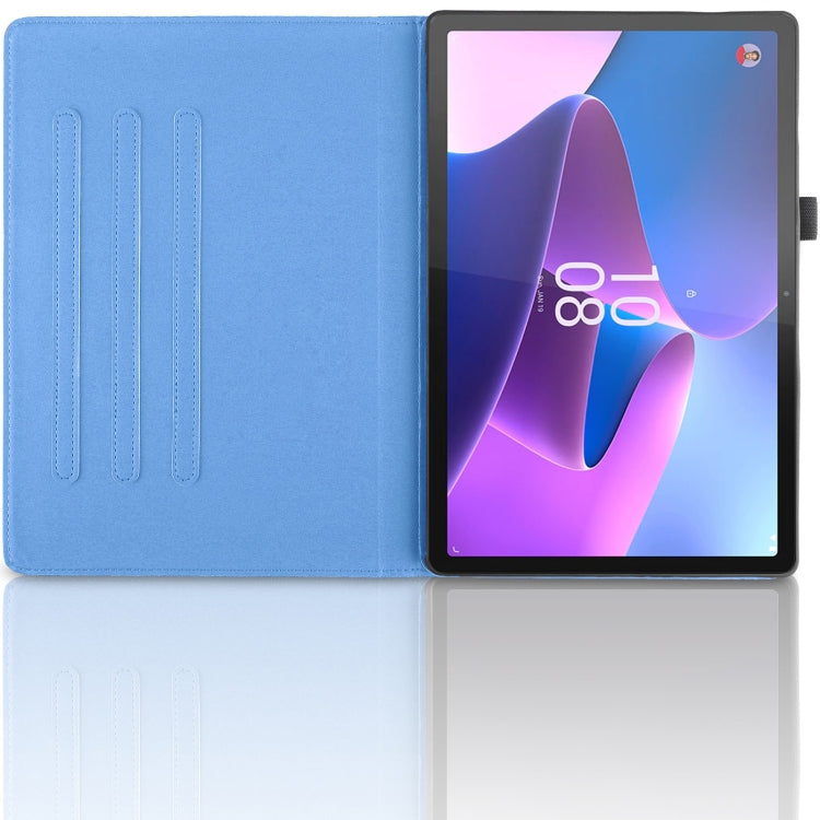 For Lenovo Tab P11 Pro 2nd / Xiaoxin Pad 11 Pro Tree Life Embossed Rotation Leather Tablet Case(Blue)