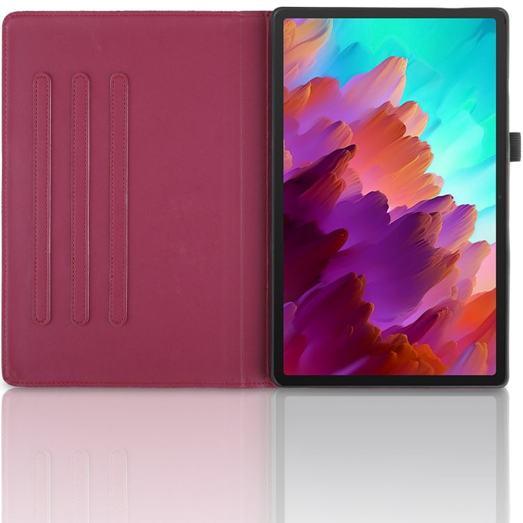 For Lenovo Tab P12 / Xiaoxin Pad Pro 12.7 Tree Life Embossed Rotation Leather Tablet Case(Red)