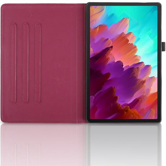For Lenovo Tab P12 / Xiaoxin Pad Pro 12.7 Tree Life Embossed Rotation Leather Tablet Case(Red)