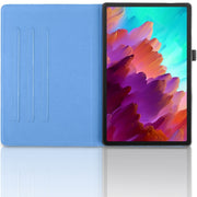 For Lenovo Tab P12 / Xiaoxin Pad Pro 12.7 Tree Life Embossed Rotation Leather Tablet Case(Blue)