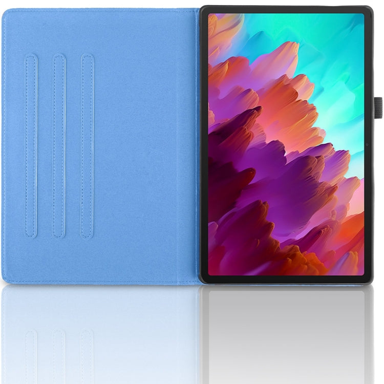 For Lenovo Tab P12 / Xiaoxin Pad Pro 12.7 Tree Life Embossed Rotation Leather Tablet Case(Blue)