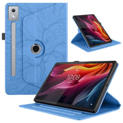 For Lenovo Tab P12 / Xiaoxin Pad Pro 12.7 2025 Tree Life Embossed Rotation Leather Tablet Case(Blue)