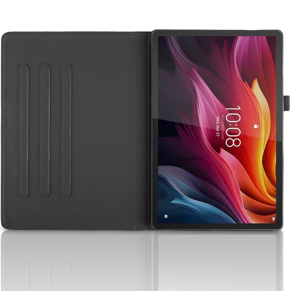 For Lenovo Tab P12 / Xiaoxin Pad Pro 12.7 2025 Tree Life Embossed Rotation Leather Tablet Case(Black)