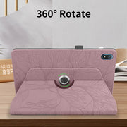 For Nokia T20 10.4 2021 Tree Life Embossed Rotation Leather Tablet Case(Rose Gold)