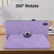 For Nokia T20 10.4 2021 Tree Life Embossed Rotation Leather Tablet Case(Purple)