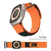 For Apple Watch Ultra 49mm AW Nylon Two-Section Watch Band(Orange)
