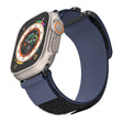 For Apple Watch Ultra 49mm AW Nylon Two-Section Watch Band(Blue) - Watch Bands by PMC TechLife | Online Shopping South Africa | PMC TechLife | Buy Now Pay Later Mobicred