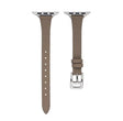 For Apple Watch Ultra 49mm T-shaped Slim Genuine Leather Watch Band(Dark Brown) - Watch Bands by PMC TechLife | Online Shopping South Africa | PMC TechLife | Buy Now Pay Later Mobicred