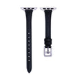 For Apple Watch Ultra 2 49mm T-shaped Slim Genuine Leather Watch Band(Black) - Watch Bands by PMC TechLife | Online Shopping South Africa | PMC TechLife | Buy Now Pay Later Mobicred