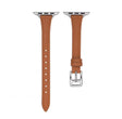 For Apple Watch Ultra 2 49mm T-shaped Slim Genuine Leather Watch Band(Dark Pink) - Watch Bands by PMC TechLife | Online Shopping South Africa | PMC TechLife | Buy Now Pay Later Mobicred