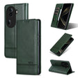 For OPPO Reno11 China AZNS Magnetic Calf Texture Flip Leather Phone Case(Dark Green) - free shipping - PMC Jewellery - Order now!