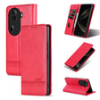 For OPPO Reno11 China AZNS Magnetic Calf Texture Flip Leather Phone Case(Red) - OPPO Cases by AZNS | Online Shopping South Africa | PMC Jewellery | Buy Now Pay Later Mobicred