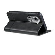 For OPPO Reno11 Global AZNS Magnetic Calf Texture Flip Leather Phone Case(Black)