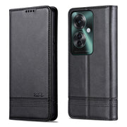 For OPPO Reno11 F AZNS Magnetic Calf Texture Flip Leather Phone Case(Black)