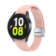 For Samsung Galaxy Watch 6 Magnetic Folding Silver Buckle Silicone Watch Band(Pink) - free shipping - PMC TechLife - Order now!
