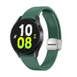 For Samsung Galaxy Watch 6 Magnetic Folding Silver Buckle Silicone Watch Band(Army Green) - free shipping - PMC TechLife - Order now!