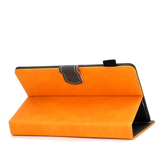 For 10 inch Tablet PC Universal Cowhide Texture Horizontal Flip Leather Case with Holder & Card Slots & Pen Slot(Khaki)