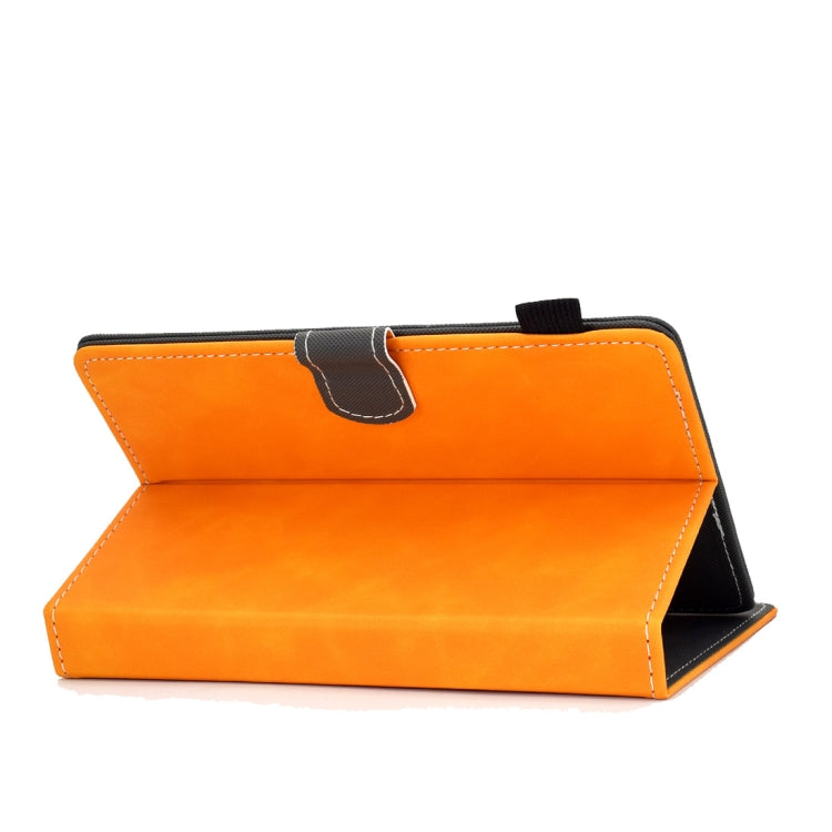 For 10 inch Tablet PC Universal Cowhide Texture Horizontal Flip Leather Case with Holder & Card Slots & Pen Slot(Khaki)