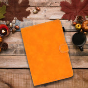 For 10 inch Tablet PC Universal Cowhide Texture Horizontal Flip Leather Case with Holder & Card Slots & Pen Slot(Khaki)