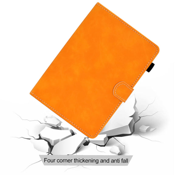 For 10 inch Tablet PC Universal Cowhide Texture Horizontal Flip Leather Case with Holder & Card Slots & Pen Slot(Khaki)