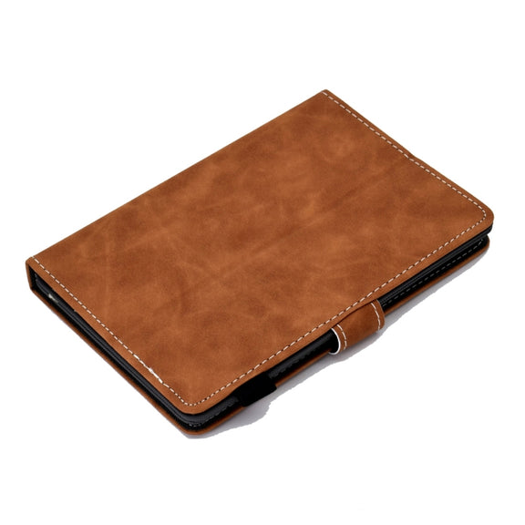 For 10 inch Tablet PC Universal Cowhide Texture Horizontal Flip Leather Case with Holder & Card Slots & Pen Slot(Brown)