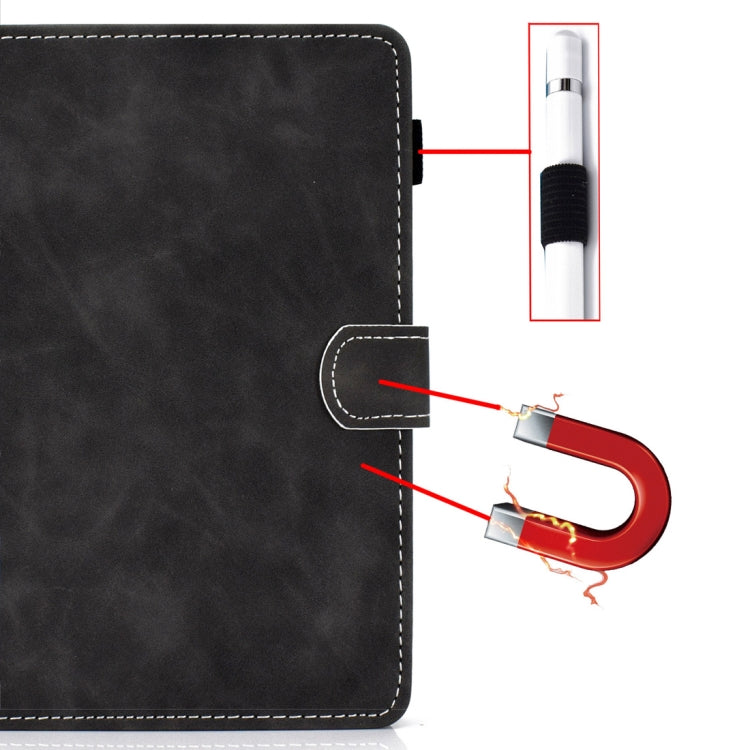 For 10 inch Tablet PC Universal Cowhide Texture Horizontal Flip Leather Case with Holder & Card Slots & Pen Slot(Grey)