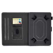 For 10 inch Tablet PC Universal Cowhide Texture Horizontal Flip Leather Case with Holder & Card Slots & Pen Slot(Grey)