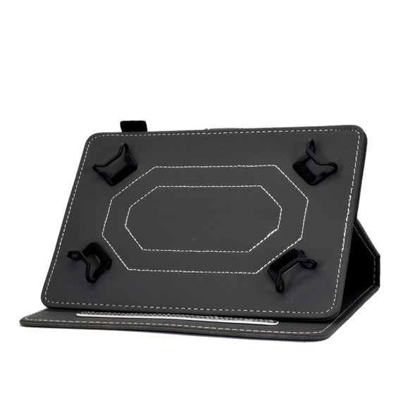 For 10 inch Tablet PC Universal Cowhide Texture Horizontal Flip Leather Case with Holder & Card Slots & Pen Slot(Grey)