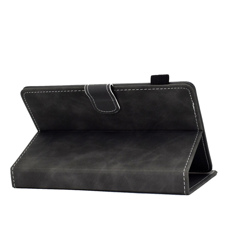 For 10 inch Tablet PC Universal Cowhide Texture Horizontal Flip Leather Case with Holder & Card Slots & Pen Slot(Grey)
