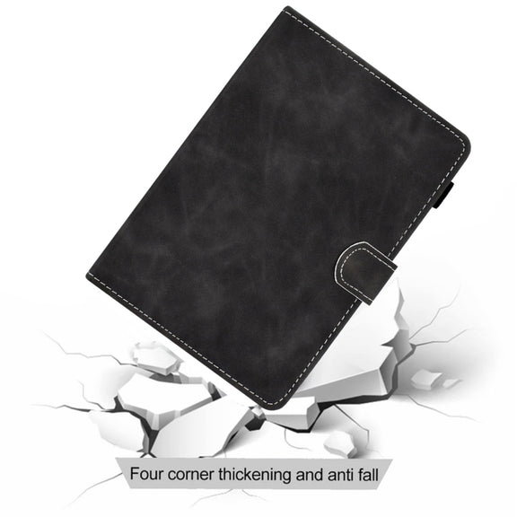 For 10 inch Tablet PC Universal Cowhide Texture Horizontal Flip Leather Case with Holder & Card Slots & Pen Slot(Grey)