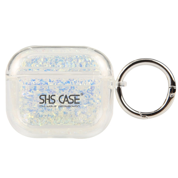 For AirPods 3 Flash Diamond Epoxy Bluetooth Earphone Protective Case(White)