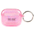 For AirPods Pro Flash Diamond Epoxy Bluetooth Earphone Protective Case(Pink) - For AirPods Pro by PMC Jewellery | Online Shopping South Africa | PMC Jewellery | Buy Now Pay Later Mobicred
