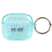 For AirPods Pro Flash Diamond Epoxy Bluetooth Earphone Protective Case(Sky Blue)