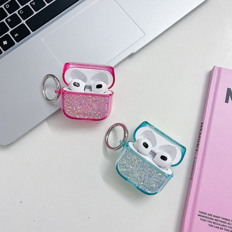 For AirPods Pro Flash Diamond Epoxy Bluetooth Earphone Protective Case(Red)