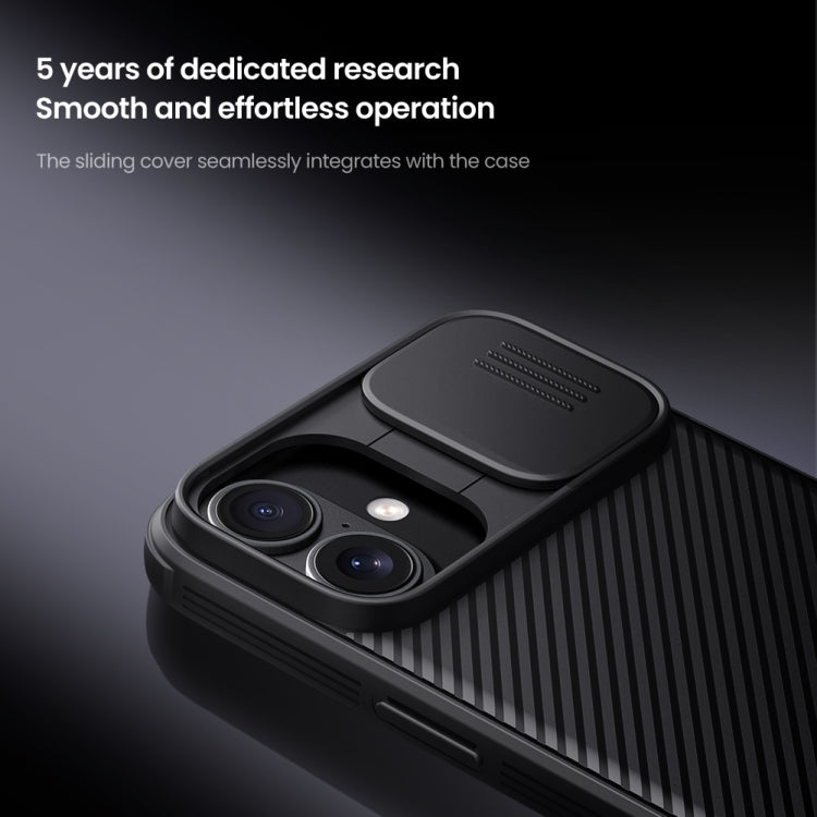 For iPhone 16 Plus NILLKIN CamShield Pro PC Phone Case(Black)