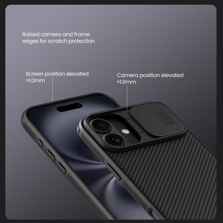 For iPhone 16 NILLKIN CamShield Pro PC Phone Case(Blue)
