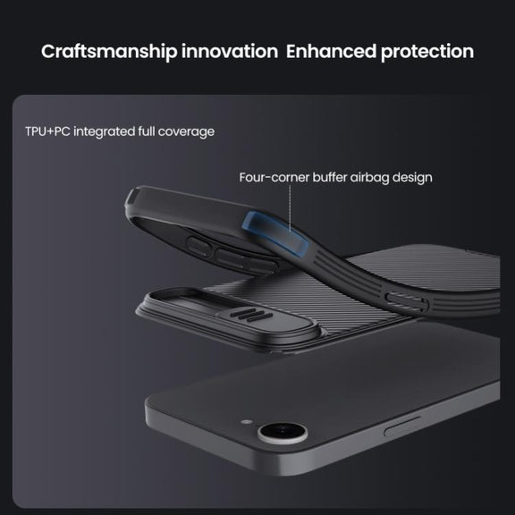 For iPhone 16e NILLKIN CamShield Pro PC Phone Case(Black)