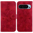 For Google Pixel 9 Pro Lily Embossed Leather Phone Case(Red) - Google Cases by PMC TechLife | Online Shopping South Africa | PMC TechLife | Buy Now Pay Later Mobicred