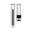 For Apple Watch Series 9 41mm Hybrid Leather Silicone Watch Band(White) - Watch Bands by PMC TechLife | Online Shopping South Africa | PMC TechLife
