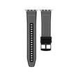 For Apple Watch Series 9 41mm Hybrid Leather Silicone Watch Band(Grey) - Watch Bands by PMC TechLife | Online Shopping South Africa | PMC TechLife