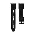 For Apple Watch Series 9 41mm Hybrid Braid Nylon Silicone Watch Band(Black) - Watch Bands by PMC TechLife | Online Shopping South Africa | PMC TechLife