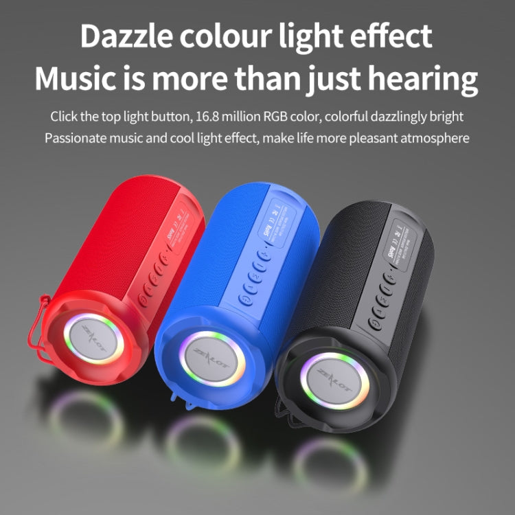 Zealot S46 TWS Portable Wireless Bluetooth Speaker with Colorful Light(Black)