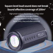 Zealot S46 TWS Portable Wireless Bluetooth Speaker with Colorful Light(Black)