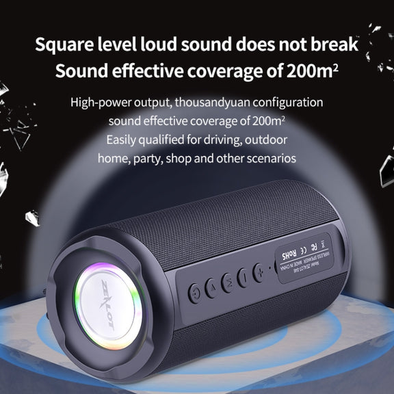 Zealot S46 TWS Portable Wireless Bluetooth Speaker with Colorful Light(Red)