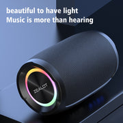 Zealot S49 Outdoor Portable Wireless Bluetooth Speaker with RGB Light(Black)