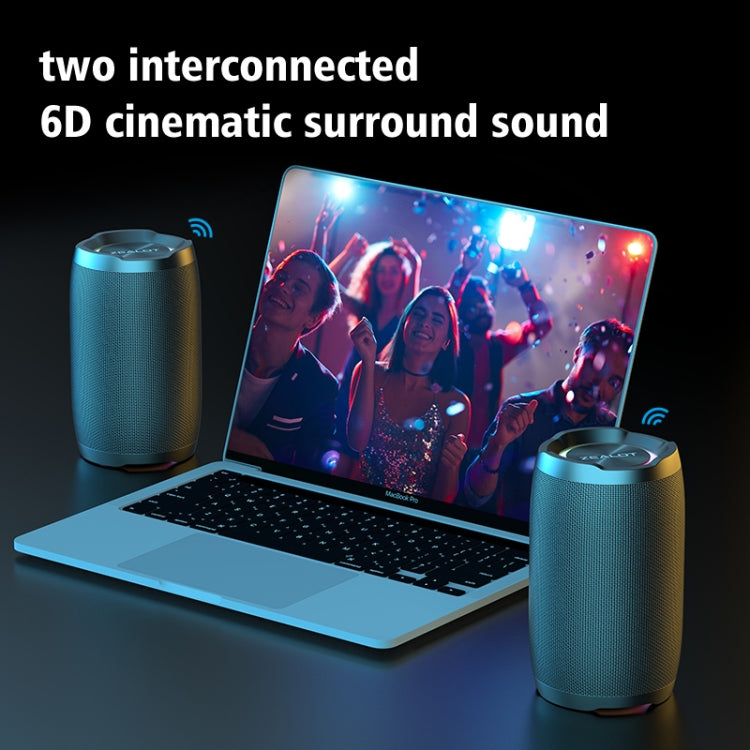 Zealot S49 Outdoor Portable Wireless Bluetooth Speaker with RGB Light(Black)