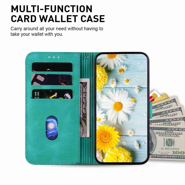 For Honor 90 Lite Lily Embossed Leather Phone Case(Green)
