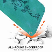 For Honor 90 Lite Lily Embossed Leather Phone Case(Green)