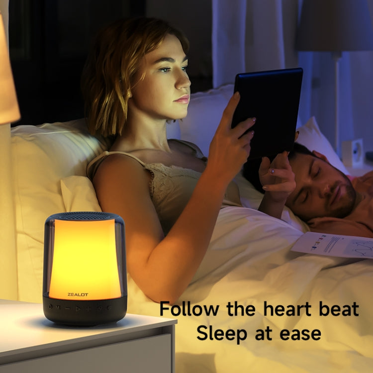 Zealot S66 Portable RGB Light Wireless Bluetooth Speaker Outdoor Subwoofer(Black)